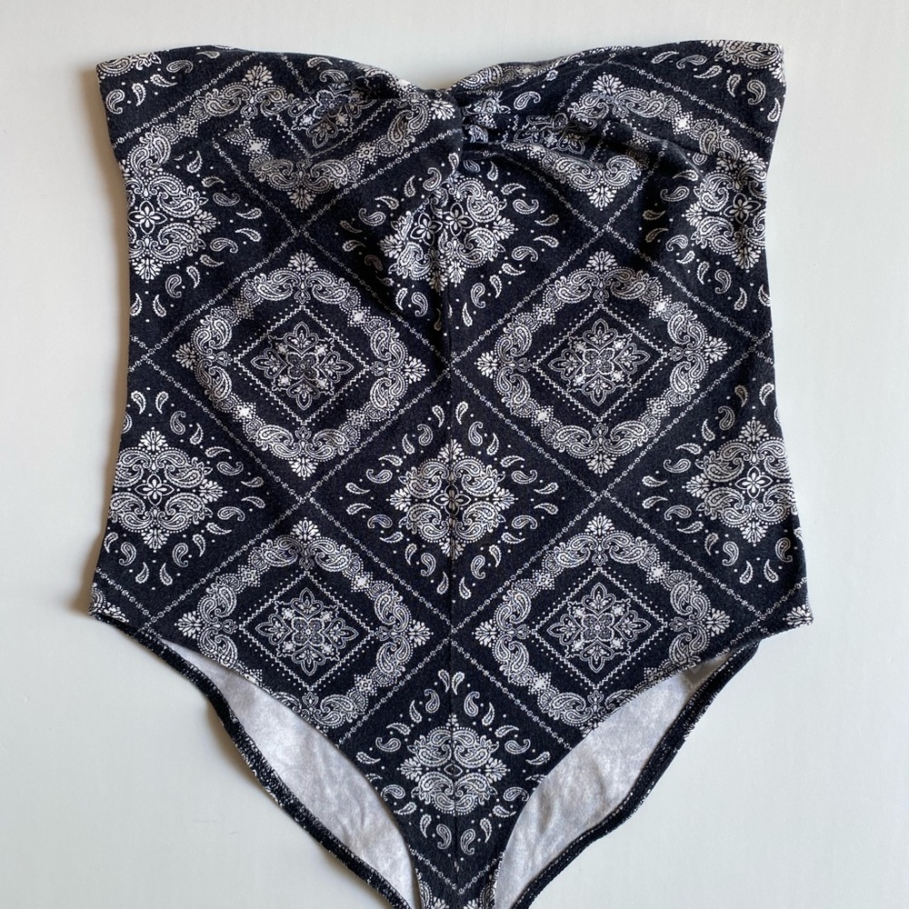 Black and White Bandana Bodysuit